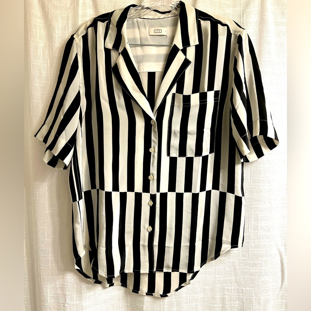 AYR silk button down blouse S